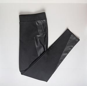 BCBGeneration Faux Leather Black Leggings